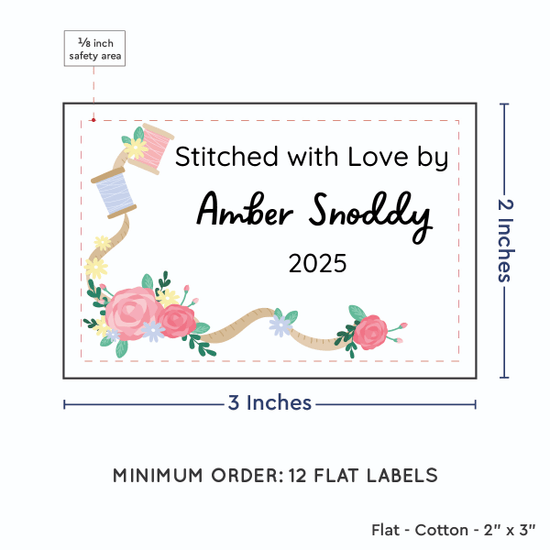 PPLR_HIDDEN_PRODUCT Thread and Flowers (2"x3" Cotton - 12 labels/set)