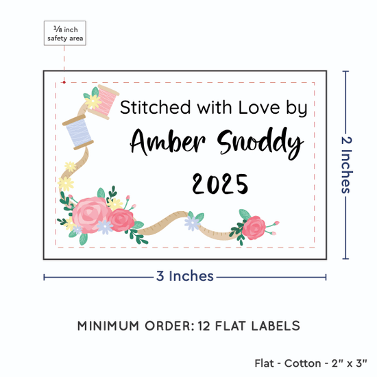 PPLR_HIDDEN_PRODUCT Thread and Flowers (2"x3" Cotton - 12 labels/set)