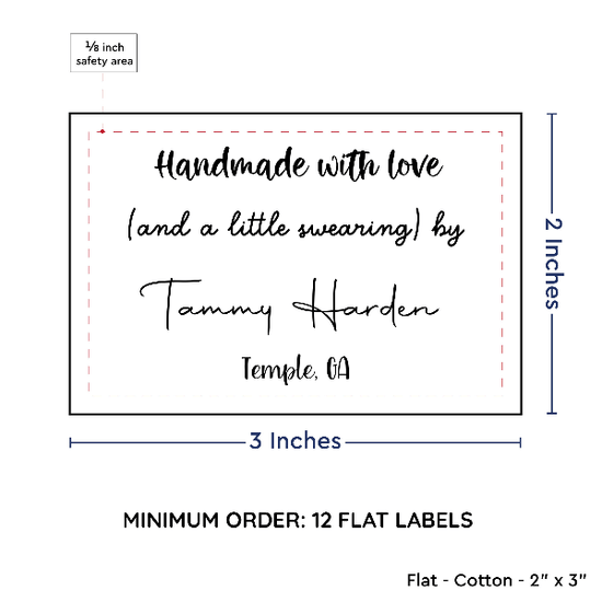 PPLR_HIDDEN_PRODUCT Large Text Only Label (2"x3"-Cotton)