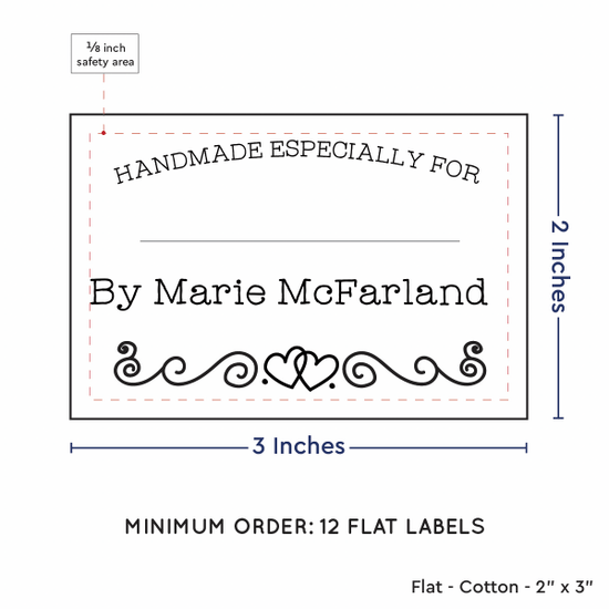 PPLR_HIDDEN_PRODUCT Double heart border with Fill in Blanks (2"x3" Cotton - 12 labels/set)