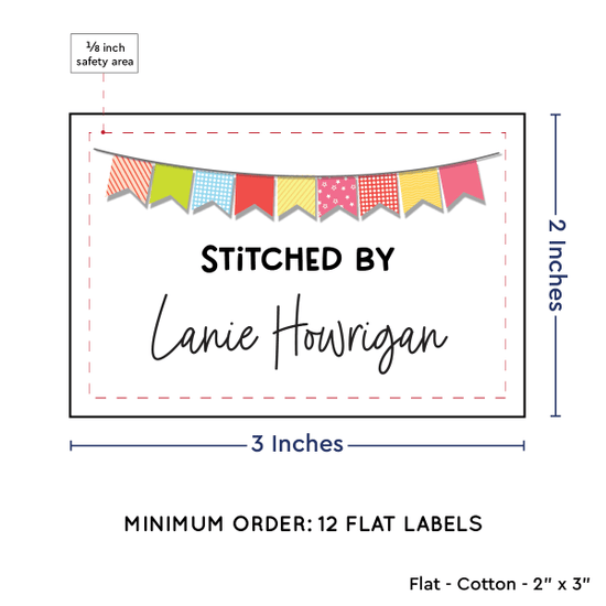 PPLR_HIDDEN_PRODUCT Colorful Banner (2"x3" Cotton - 12 labels/set)