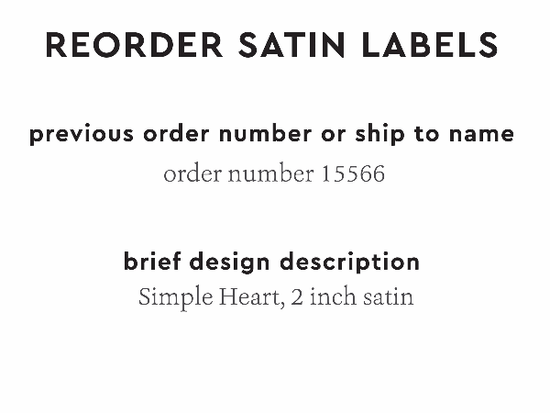 PPLR_HIDDEN_PRODUCT Reorder Previous Label Design - SATIN