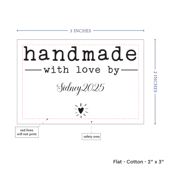 PPLR_HIDDEN_PRODUCT Modern Blanket Label with Heart (2"x3"-Cotton)