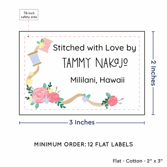 PPLR_HIDDEN_PRODUCT Thread and Flowers (2"x3" Cotton - 12 labels/set)
