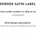 PPLR_HIDDEN_PRODUCT Reorder Previous Label Design - SATIN