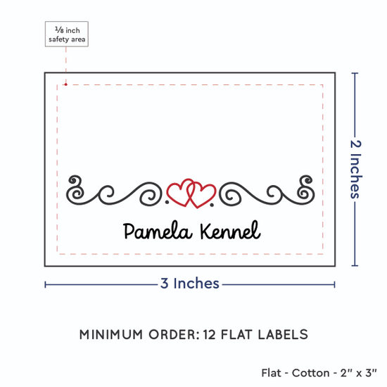 PPLR_HIDDEN_PRODUCT Double Heart Quote (2"x3" Cotton - 12 labels/set)