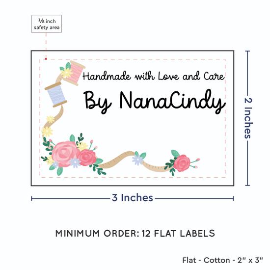 PPLR_HIDDEN_PRODUCT Thread and Flowers (2"x3" Cotton - 12 labels/set)