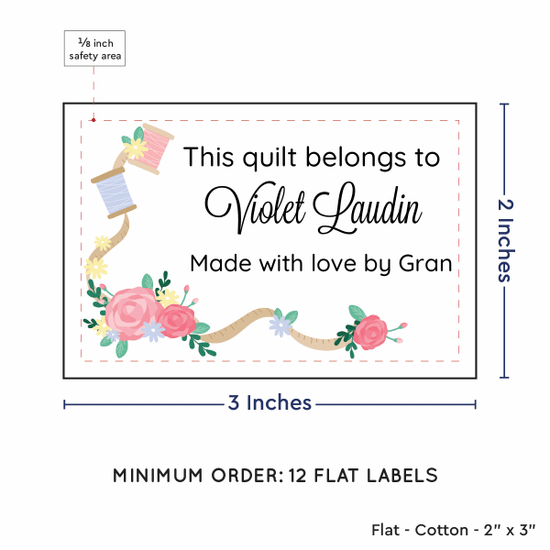 PPLR_HIDDEN_PRODUCT Thread and Flowers (2"x3" Cotton - 12 labels/set)