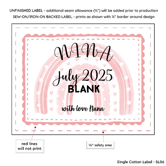 PPLR_HIDDEN_PRODUCT Pink Rainbow Baby Label