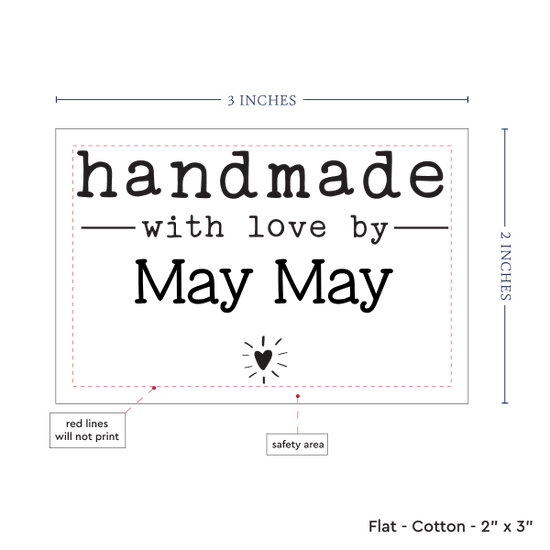 PPLR_HIDDEN_PRODUCT Modern Blanket Label with Heart (2"x3"-Cotton)
