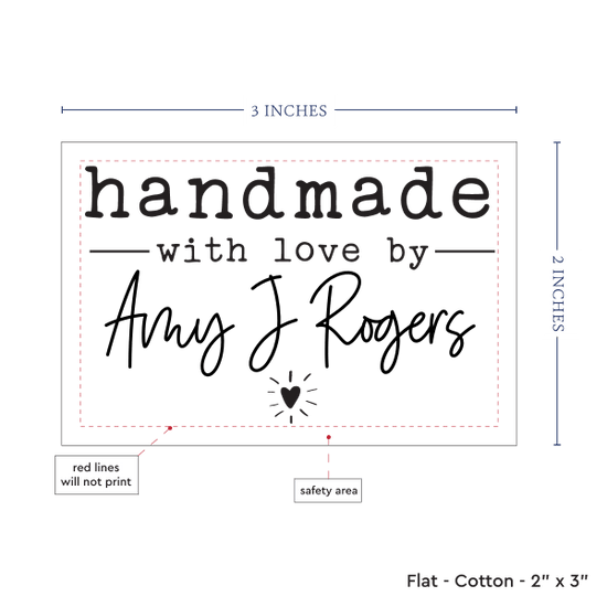PPLR_HIDDEN_PRODUCT Modern Blanket Label with Heart (2"x3"-Cotton)