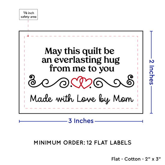 PPLR_HIDDEN_PRODUCT Double Heart Quote (2"x3" Cotton - 12 labels/set)