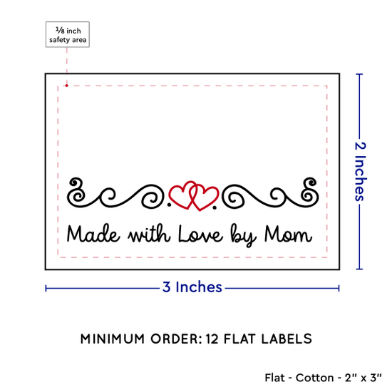 PPLR_HIDDEN_PRODUCT Double Heart Quote (2"x3" Cotton - 12 labels/set)