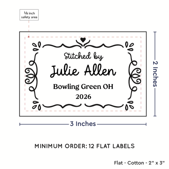 PPLR_HIDDEN_PRODUCT Swirl Accent Border (2"x3" Cotton - 12 labels/set)