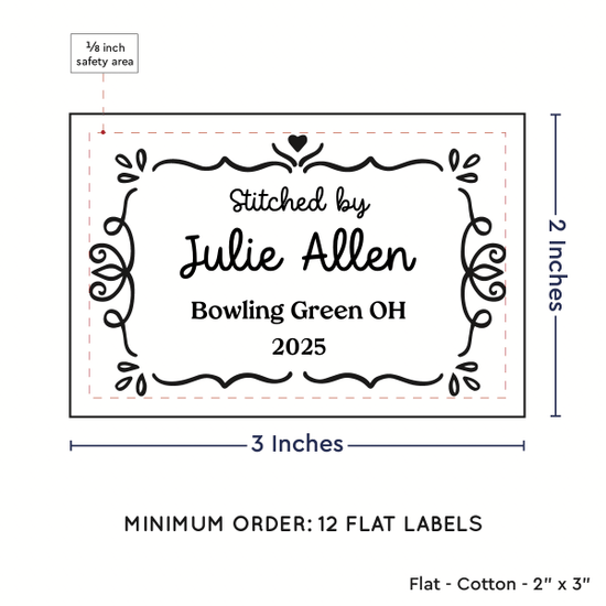 PPLR_HIDDEN_PRODUCT Swirl Accent Border (2"x3" Cotton - 12 labels/set)