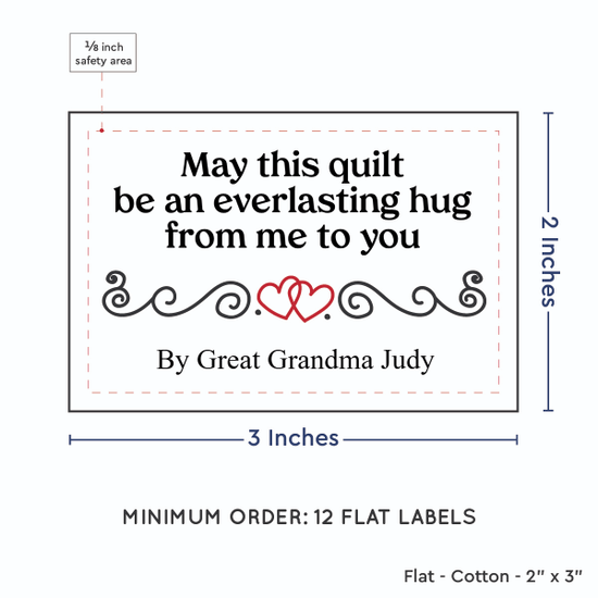 PPLR_HIDDEN_PRODUCT Double Heart Quote (2"x3" Cotton - 12 labels/set)