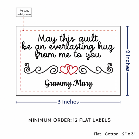 PPLR_HIDDEN_PRODUCT Double Heart Quote (2"x3" Cotton - 12 labels/set)