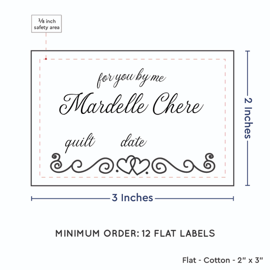 PPLR_HIDDEN_PRODUCT Double Heart Border (2"x3" Cotton - 12 labels/set)