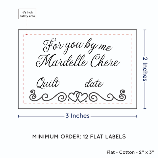 PPLR_HIDDEN_PRODUCT Double Heart Border (2"x3" Cotton - 12 labels/set)