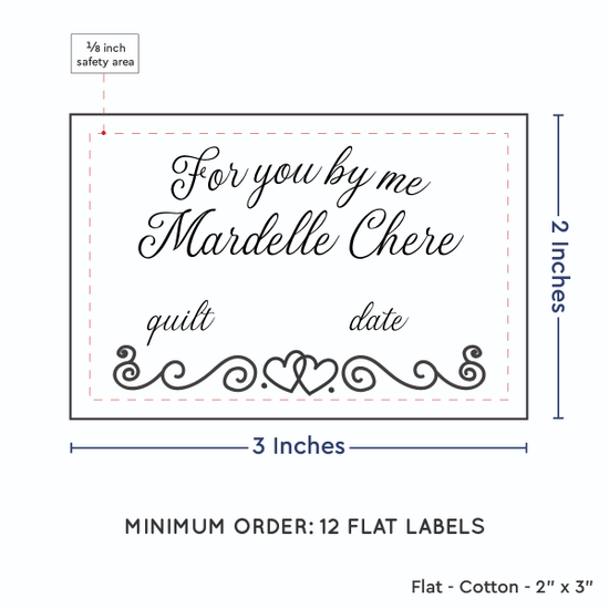PPLR_HIDDEN_PRODUCT Double Heart Border (2"x3" Cotton - 12 labels/set)