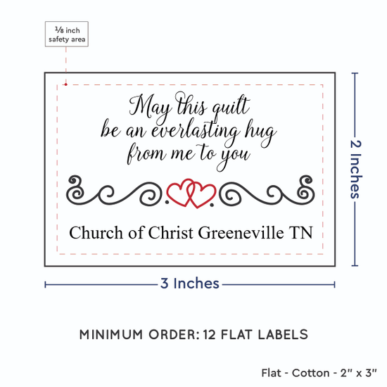 PPLR_HIDDEN_PRODUCT Double Heart Quote (2"x3" Cotton - 12 labels/set)
