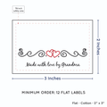 PPLR_HIDDEN_PRODUCT Double Heart Quote (2"x3" Cotton - 12 labels/set)