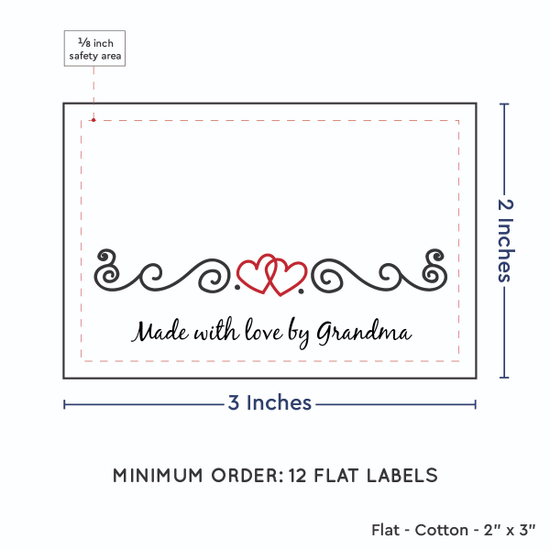 PPLR_HIDDEN_PRODUCT Double Heart Quote (2"x3" Cotton - 12 labels/set)