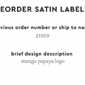 PPLR_HIDDEN_PRODUCT Reorder Previous Label Design - SATIN