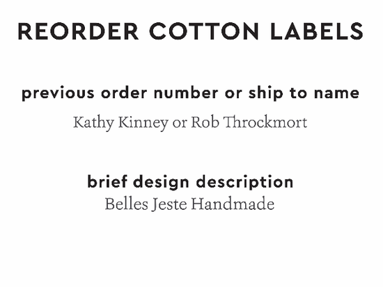 PPLR_HIDDEN_PRODUCT Reorder Previous Label Design - COTTON