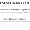 PPLR_HIDDEN_PRODUCT Reorder Previous Label Design - SATIN