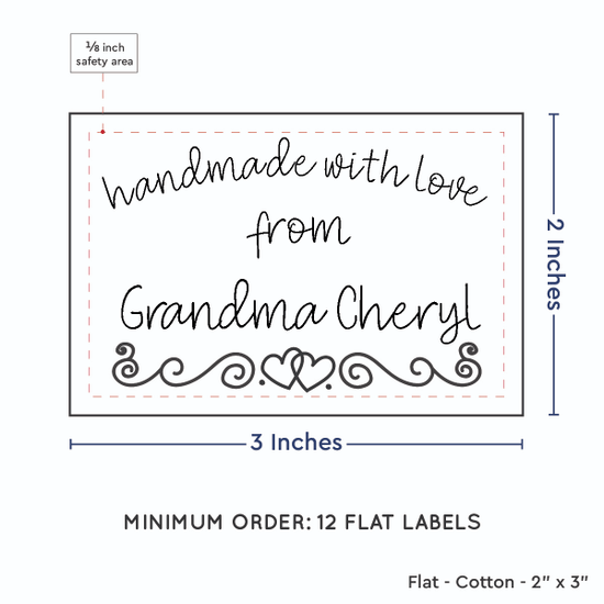 PPLR_HIDDEN_PRODUCT Double Heart Border (2"x3" Cotton - 12 labels/set)