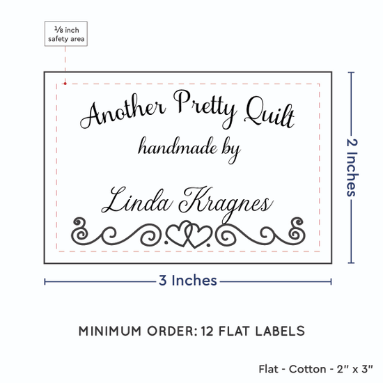 PPLR_HIDDEN_PRODUCT Double Heart Border (2"x3" Cotton - 12 labels/set)