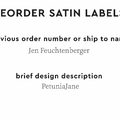 PPLR_HIDDEN_PRODUCT Reorder Previous Label Design - SATIN
