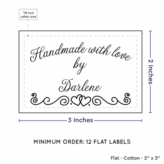 PPLR_HIDDEN_PRODUCT Double Heart Border (2"x3" Cotton - 12 labels/set)