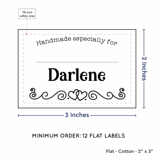 PPLR_HIDDEN_PRODUCT Double heart border with Fill in Blanks (2"x3" Cotton - 12 labels/set)