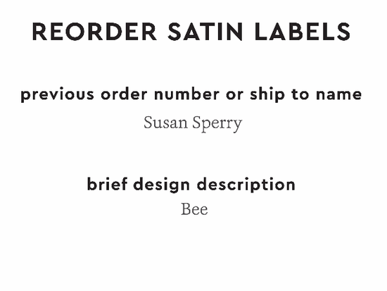 PPLR_HIDDEN_PRODUCT Reorder Previous Label Design - SATIN