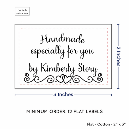PPLR_HIDDEN_PRODUCT Double Heart Border (2"x3" Cotton - 12 labels/set)