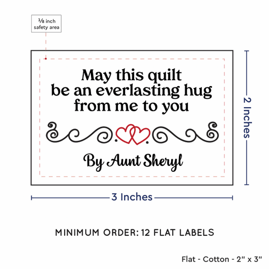 PPLR_HIDDEN_PRODUCT Double Heart Quote (2"x3" Cotton - 12 labels/set)