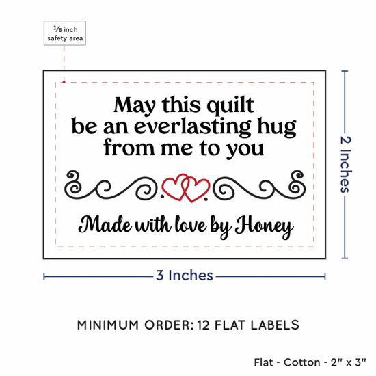 PPLR_HIDDEN_PRODUCT Double Heart Quote (2"x3" Cotton - 12 labels/set)