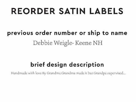 PPLR_HIDDEN_PRODUCT Reorder Previous Label Design - SATIN