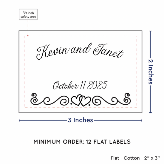 PPLR_HIDDEN_PRODUCT Double Heart Border (2"x3" Cotton - 12 labels/set)