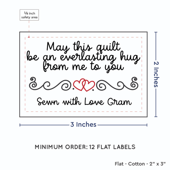 PPLR_HIDDEN_PRODUCT Double Heart Quote (2"x3" Cotton - 12 labels/set)