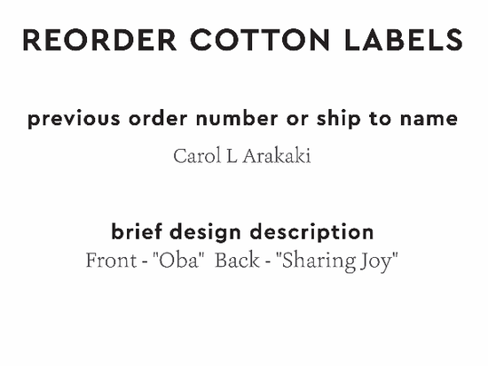 PPLR_HIDDEN_PRODUCT Reorder Previous Label Design - COTTON