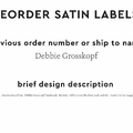 PPLR_HIDDEN_PRODUCT Reorder Previous Label Design - SATIN