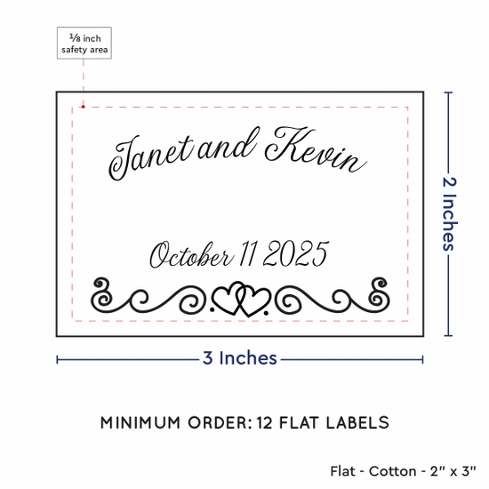 PPLR_HIDDEN_PRODUCT Double Heart Border (2"x3" Cotton - 12 labels/set)