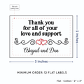 PPLR_HIDDEN_PRODUCT Double Heart Quote (2"x3" Cotton - 12 labels/set)