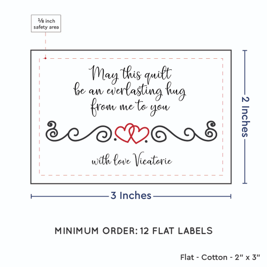PPLR_HIDDEN_PRODUCT Double Heart Quote (2"x3" Cotton - 12 labels/set)