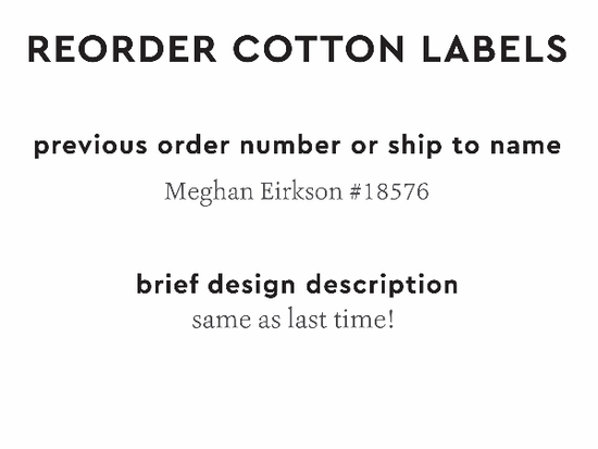 PPLR_HIDDEN_PRODUCT Reorder Previous Label Design - COTTON