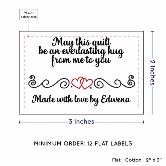 PPLR_HIDDEN_PRODUCT Double Heart Quote (2"x3" Cotton - 12 labels/set)