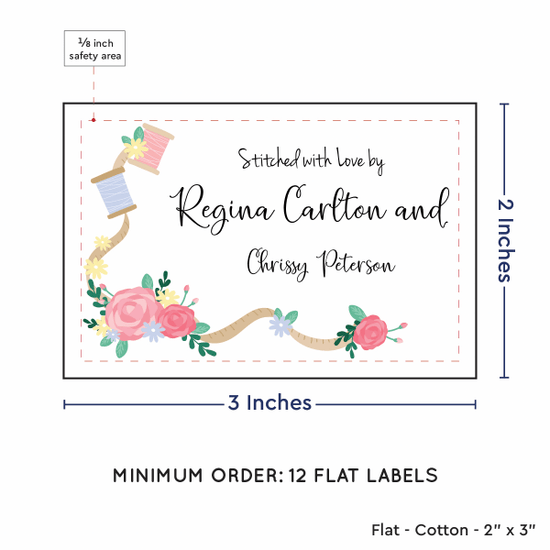 PPLR_HIDDEN_PRODUCT Thread and Flowers (2"x3" Cotton - 12 labels/set)